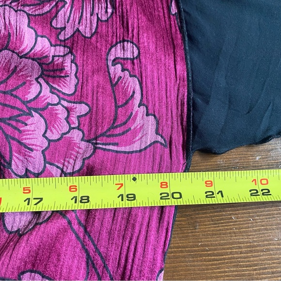 Vintage Units Silk Blend Purple Magenta Patchwork Kimono Cardigan Boho Sz. LARGE - Picture 11 of 13